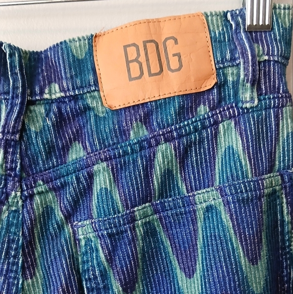 BDG high & wide purple & blue corduroy pants women's size 27 hippie groovy - Picture 6 of 7